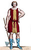 Imagette de Bourreau en son costume au 9ème siècle, dessiné par Massard - Costumes de France - reproduction © Norbert Pousseur