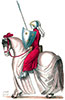 Imagette de Cavalier vers le 10e siècle, dessiné par Léopold Massard - reproduction © Norbert Pousseur