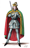 Charlemagne, roi de France - Manuscrit de la Bibliothèque royale - reproduction © Norbert Pousseur