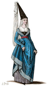 Hennin porté par Jeanne de Flandre