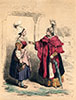 Fermières de Basse Normandie  en costume traditionel de 1760 - Reproduction © Norbert Pousseur