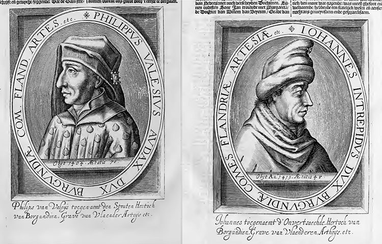 Philippe and Jean, engravings published in the Historie de Neder-Land - reproduction © Norbert Pousseur
