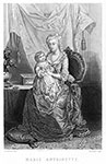 Marie-Antoinette d'Autriche - Gravure dessinée par A Lacauchie, reproduite puis restaurée par © Norbert Pousseur