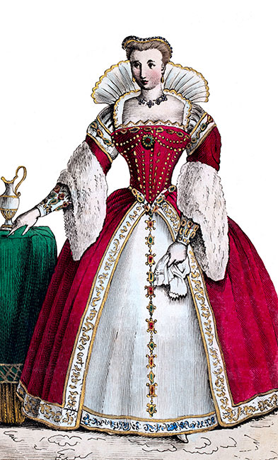 Louise de Lorraine, reine de France, gravure reproduite puis restaurée numériquement par © Norbert Pousseur